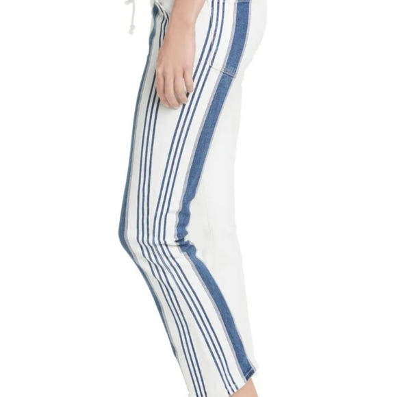 Le Crop Mini Boot Baja Stripe Jean's Size 25 New - Picture 5 of 13